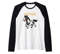 Peinture Dessin animé Cheval Ferme Amoureux des Animaux Mignons Chevaux Manche Raglan