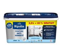 Peinture d'Etanchéité Anti-Humidité RIPOLIN - Blanc - Acrylique - Satiné - 3L