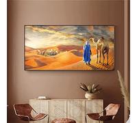 Peinture Diamant 5D Complet,Chameau Homme Du Désert Diamond Painting Grand Format Kit,Broderie Diamant Kit Complet,Tableau Perle Diamant Point De Croix,Diamant Painting Décoration Murale (30x60cm)