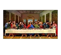 Peinture Diamant 5d complet grand format Dernière Cène de Jésus 40x100cm,DIY diamond painting accessoire Round diamant Tableau Perle Broderie Diamant Arts Artisanat pour Maison Décoration Murale E45
