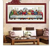 Peinture Diamant 5D Complet Grand Format, Dernière Cène DIY Diamond Painting Par Numéro Kits Grande Taille Strass Broderie Point de Croix Arts Craft Adulte Enfant Maison Salon Décor(40x80cm/16x32in)