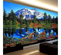 Peinture Diamant 5d Complet Grand Format Rivières de montagne DIY Diamond Painting kits, Broderie Diamant Painting Strass Point De Croix toile Stickers Arts Décoration mural 30x90cm