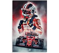 Peinture Diamant 5d Croix Peinture Kits Diy Affiche F1 Affiche Charles Leclerc Racing Broderie Diamant Kit Complet Plein Point 15.7"x19.7"(40x50cm) Sans Cadre