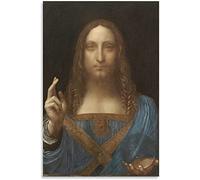Peinture Diamant 5d Croix Peinture Kits Diy Leonardo Da Vinci - Salvator Mundi et Picture Modern Broderie Diamant Kit Complet Plein Point 23.6"x35.4"(60x90cm) Sans Cadre