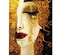 Peinture Diamant 5D Forage Complet Abstrait Gustav Klimt DIY Diamant Peinture Kit pour Adultes,Diamond Painting pour Enfants,Broderie Tableau point de croix Kit,Strass Image Décor Cadeau 30x40cm