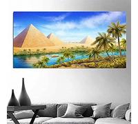 Peinture Diamant 5D Forage Complet Pyramide d'Egypte DIY Diamant Peinture Kit pour Adultes,Diamond Painting pour Enfants,Broderie Tableau point de croix Kit,Strass Image Décor Cadeau 30x60cm,12x24in
