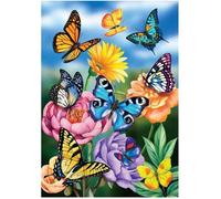 Peinture Diamant 5D - Papillon - Kit Complet - 30x40cm - Multicolore - Décoration Intérieure