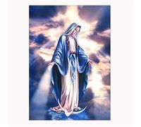 Peinture diamant 5D pour adultes, Tableau en Perles à Coller, Peinture à Strass Religieuse Vierge Marie Arts à Faire Soi-même 20 x 30 cm
