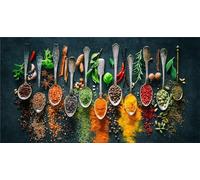 Peinture Diamant Adulte,5D Cuisine Condiments Diamond Painting,DIY Broderie Diamant Kit Complet,Mosaique Cristal Strass Point de Croix Diamant Painting pour Murale Décoration Diamant Art 40x80cm I2442