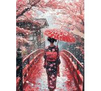 Peinture Diamant Adulte, 5D Diamond Painting Japon, 5D Diamond Painting Kit Complet pour Adulte Débutant, Peinture Diamant Artisanat Point de Croix Kit pour Décoration Maison, Cadeau, 50x70 cm, I-59