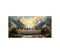 Peinture Diamant Adulte, 5D Diamond Painting La Cène, DIY Broderie Diamant Painting Kit Complet Paysage Peinture Numero Artisanat Strass Point de Croix pour Adultes 70 x 140 cm, Cadeau Femme 2ZSH-0402
