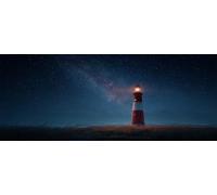 Peinture Diamant Adulte 5D Diamond Painting Phare 160x80cm, DIY Diamond-Painting Ciel Étoilé Broderie Diamant Kit Complet Grand Format, Point de Croix Cristal pour Murale Maison Décoration -LR43
