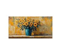 Peinture Diamant Adulte, 5D Diamond Painting Tournesol, DIY Broderie Diamant Painting Kit Complet Vase Peinture Numero Artisanat Strass Point de Croix pour Adultes 30x60cm, Decoration Murale DZSH-6858