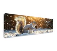 Peinture Diamant Adulte Animal Diamond Painting Grand Format Écureuil Diamond Painting Kit Complet, DIY 5D Strass Broderie Diamant Point de Croix Cristal Art pour Decoration Murale 270x90 cm D0-249