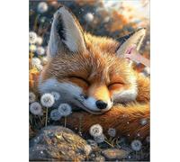 Peinture Diamant Adulte Animaux Diamond Painting Petit Format 40x50 cm, 5D Diamond Painting Enfant Strass Point de Croix Cristal Art Toile Artisanat Kit, Decoration Salon, Cadeau Femme (Mignon) X-96