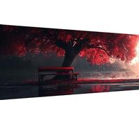 Peinture Diamant Adulte,Arbre rouge Diamond Painting Grand Format 100x40cm Broderie Diamant Kit Complet, Painting Diamant Enfant Strass Point de Croix pour Décoration Chambre