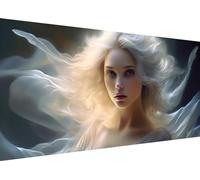 Peinture Diamant Adulte, Belle femme Diamond Painting Broderie Diamant Kit Complet, 5D DIY Diamant Strass Point de Croix Cristal Painting pour Décoration Maison Chambre Murale 100x50cm J-147