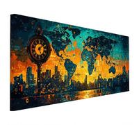 Peinture Diamant Adulte, Carte Diamond Painting Adulte XXL 140x60cm, Broderie Diamant Painting Kit Complet, Point de Croix Loisirs Créatifs Adultes, Automne Tableau Decoration Murale (Abstrait) T-40