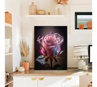 Peinture Diamant Adulte Débutant,5D Terre Rose Art du diamant Complet Kits,DIY Square diamond painting art kits Broderie Point de Croix Painting pour Décoration Murale Maison 65x85cm