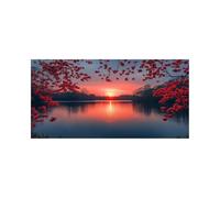 Peinture Diamant Adulte, Diamond Painting Arbre, DIY Broderie Diamant Painting Kit Complet Coucher de soleil Peinture Numero Artisanat Strass Point de Croix pour Adultes 50x100cm, Cadeau DZSH-5866