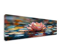 Peinture Diamant Adulte Fleur Diamond Painting Grand Format Lotus Diamond Painting Kit Complet, DIY 5D Strass Broderie Diamant Point de Croix Cristal Art kit pour Decoration Murale 240x80 cm D0-339
