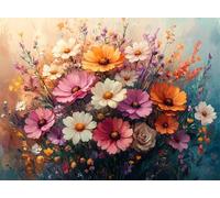 Peinture Diamant Adulte Fleurs Diamond Painting Enfant 5D Kit Broderie Diamant Painting Usine, Loisirs Créatifs Adultes Point de Croix Cristal Art, pour Chambre Décoration Murale 30x40 cm Q4-1496