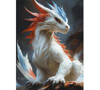 Peinture Diamant Adulte, Kit Diamond Painting Animal Diamond Painting Enfant,5D DIY Full Dril Dinosaure 20x30cm Broderie Diamant Format Cristal Gemme Art Set pour Murale Maison Décoration Cadeau L-390