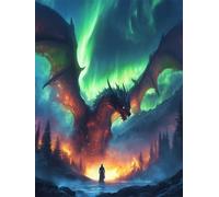 Peinture Diamant Adulte, Kit Diamond Painting Dinosaure Diamond Painting Enfant, 5D DIY Full Dril Aurore 50x70cm Broderie Diamant Grand Format Cristal Gemme Art Set pour Murale Maison Décoration L-296