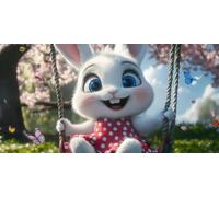 Peinture Diamant Adulte Lapin, Diamond Painting Enfant, DIY Broderie Diamant Kit Complet Animal, Diamond Strass Point de Croix Painting Cristal Artisanat, Décoration Intérieur Cadeaux 40x90 cm o-3064