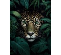 Peinture Diamant Adulte Léopard 5D DIY Diamond Painting Kit Complet, Bricolage Diamond-Painting Jungle Kits de Broderie au Point de Croix Artisanat pour Murale Décoration Maison, Cadeau Femme 60x79cm