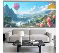 Peinture Diamant Adulte Montgolfière Diamond Painting Enfant Rose Broderie Diamant Kit Complet,Loisirs Créatifs Adultes Artisanat Strass Point de Croix Diamond Art Painting Gifts 80x200cm YM-246