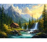 Peinture Diamant Adulte Noël Diamond Painting Enfant 5D Kit Broderie Diamant Painting Paysage, Loisirs Créatifs Adultes Point de Croix Cristal Art, pour Chambre Décoration Murale 15x20 cm Q4-120