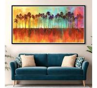Peinture Diamant Adulte Paysage, Broderie Diamant Grand Format 50x25cm, 5D Coucher de Soleil Diamond Painting Kit Complet, DIY Full Carré Strass Point de Croix pour Decoration Murale Cadeau 0J-1010