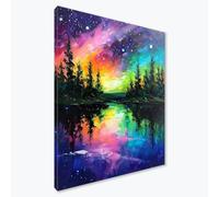 Peinture Diamant Adulte Paysage Diamond Painting Aurore Diamond Painting Kit Complet, DIY 5D Broderie Diamant Enfant Débutant Strass Point de Croix Kits pour Decoration Maison Cadeau 60x80 cm F0-766