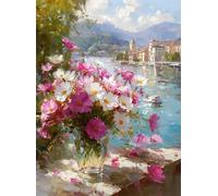 Peinture Diamant Adulte Paysage Diamond Painting Enfant 5D Kit Broderie Diamant Painting Aquarelle, Loisirs Créatifs Adultes Point de Croix Cristal Art, pour Chambre Décoration Murale 30x40 cm Q4-832