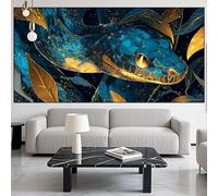 Peinture Diamant Adulte Serpent Diamond Painting Enfant Feuille Broderie Diamant Kit Complet,Loisirs Créatifs Adultes Artisanat Strass Point de Croix Diamond Art Painting,Déco Cadeaux 80x160cm LK-945