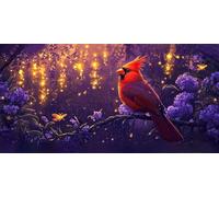 Peinture Diamant Adulte XXL 70x140 cm Diamond Painting Animal 5D, Kit Complet DIY Grand Format Débutants Loisirs Créatifs Adultes Cardinal Diamant Art Strass Point de Croix, Décoration Murale f0j-724