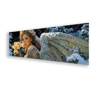 Peinture Diamant Ange, Diamond Painting Adulte Grand Format Femme, 5D Broderie Diamant Kit Complet, DIY Strass Broderie Point de Croix Loisirs Créatifs pour Decoration Murale Cadeau 60x180 cm K0-12