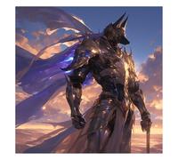 Peinture Diamant Anubis Diamond Painting 45x45cm, 2026 New DIY Complet Diamond Broderie Point de Croix Strass Cristal Painting, 5D Activité Manuelle Adulte Kits pour Débutants,Décoration (Égypte) z-d1