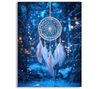 Peinture Diamant Attrape-rêves, 5D Diamond Painting Kit Complet Full Drill Carré, Travaux Manuels pour Adulte et Enfant, Broderie Strass Point de Croix, Décor Murale Cadeau Rêve, 10x15cm,z@924