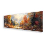 Peinture Diamant Automne, Diamond Painting Adulte Grand Format Arbre, 5D Broderie Diamant Kit Complet, DIY Strass Broderie Point de Croix Loisirs Créatifs pour Decoration Murale Cadeau 80x240 cm K0-15