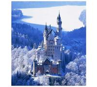 Peinture Diamant Avec Strass, Bricolage, Cercle Complet, Peinture Murale, Décor De Chambre (Château)