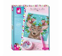 Janod – Kit Peinture Diamant Cerf Les Ateliers du Calme – Motricité fine & concentration – Dès 8 ans