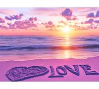 Peinture Diamant Coucher De Soleil Diamond Painting Adulte, 5D Amour Diamant Peinture Kit Complet, DIY Activité Manuelle Adulte Strass Cristal Point de Croix Broderie Painting Murale 45x60cm h-802