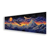 Peinture Diamant Dauphin, Diamond Painting Adulte Grand Format Animal, 5D Broderie Diamant Kit Complet, DIY Strass Broderie Point de Croix Loisirs Créatifs pour Decoration Murale 100x300 cm K0-312