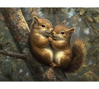 Peinture Diamant Écureuil, 5D Animal Diamond Painting 70x50 cm T0-170