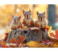 Peinture Diamant Écureuil, 5D Animal Diamond Painting 90x70 cm T0-310