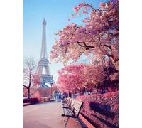 Peinture Diamant Enfant La Tour Eiffel Peinture Diamant Adulte, DIY 5D Diamond Painting Complet, Diamant Strass Point De Croix Cristal Painting, Diamant Kit Enfants, Murale DéCoration 40x50cm Y-1
