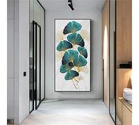 Peinture Diamant Feuilles De Ginkgo Broderie Diamant Kit Complet 5D DIY Diamond Painting Point De Croix Kits Complet Strass Diamant Painting Mosaique Artisanat Maison Décoration Murale 40x80cm/16x31in