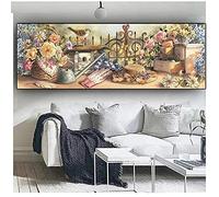 Peinture Diamant Fleur de papillon Broderie Diamant Kit Complet 5D DIY Diamond Painting Point De Croix Kits Complet Strass Diamant Painting Mosaique Artisanat Maison Décoration Murale 50x150cm/20x59in